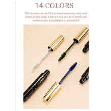 Load image into Gallery viewer, 12 Colors Colored Mascara Volumizing Curling Waterproof Rainbow Eye Makeup Purple Blue Pink Green Red Long Lasting Non Flaking Lash Builder
