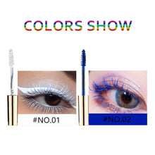 Load image into Gallery viewer, 12 Colors Colored Mascara Volumizing Curling Waterproof Rainbow Eye Makeup Purple Blue Pink Green Red Long Lasting Non Flaking Lash Builder