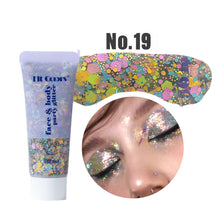 Load image into Gallery viewer, 20 Colors Multifunctional High Shine Body Face Glitter Gel Waterproof For Party Nail Hair Art Sparkling Sequins Festival Makeup
