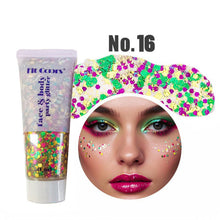 Load image into Gallery viewer, 20 Colors Multifunctional High Shine Body Face Glitter Gel Waterproof For Party Nail Hair Art Sparkling Sequins Festival Makeup