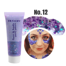 Load image into Gallery viewer, 20 Colors Multifunctional High Shine Body Face Glitter Gel Waterproof For Party Nail Hair Art Sparkling Sequins Festival Makeup