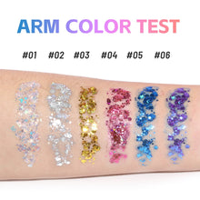 Load image into Gallery viewer, Multi-Use Body Glitter Gel Face Lip Eye Shimmer Holographic Iridescent Sparkle Pigment Shiny for Festival Rave Stage Halloween Makeup