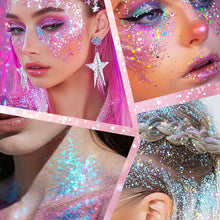 Load image into Gallery viewer, Body Glitter Gel Face Body Lip Eyeshadow Multicolor Makeup For Party Nail Hair Art Sparkling Sequins Festival Makeup