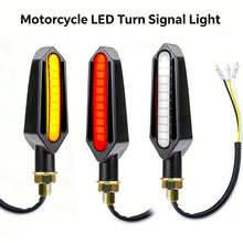 Load image into Gallery viewer, 1pcs 18/24LED Motorcycle Turn Signal Light Flowing Amber Indicator White Red Sequential Warning Lamp for Honda Kawasaki Yamaha ATV