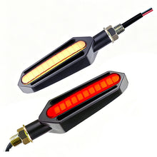 Load image into Gallery viewer, 1pcs 18/24LED Motorcycle Turn Signal Light Flowing Amber Indicator White Red Sequential Warning Lamp for Honda Kawasaki Yamaha ATV