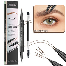 Load image into Gallery viewer, 2 in 1 Waterproof Eyebrow Pen Eyebrow Pencil Waterproof and Sweat-resistant Natural Looking Eye Brows Makeup Cosmetics