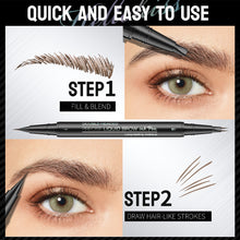 Load image into Gallery viewer, 2 in 1 Waterproof Eyebrow Pen Eyebrow Pencil Waterproof and Sweat-resistant Natural Looking Eye Brows Makeup Cosmetics
