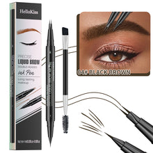 Load image into Gallery viewer, 2 in 1 Waterproof Eyebrow Pen Eyebrow Pencil Waterproof and Sweat-resistant Natural Looking Eye Brows Makeup Cosmetics