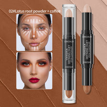 Load image into Gallery viewer, Double-Ended Highlight Shadow Cream Contour Stick Waterproof Full Coverage Concealer Natural Contour Cream Makeup Cosmetic