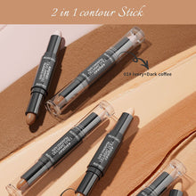 Load image into Gallery viewer, Double-Ended Highlight Shadow Cream Contour Stick Waterproof Full Coverage Concealer Natural Contour Cream Makeup Cosmetic