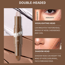 Load image into Gallery viewer, Double-ended Contour Stick Dual-purpose High-light Trimming Stick Contour Nose Shadow Facial Shape Brighten Trimming Cosmetic