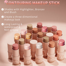 Load image into Gallery viewer, Makeup Face Brown Bronzer Contour StickHighlighter Brightening Contouring Stick Blusher Stick Face Cream Concealer Stick