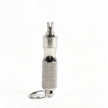 Load image into Gallery viewer, Stainless Steel Tire Valve Core Removal Tool with Keychain Valve Wrench for Motorcycle Bicycle Repair Accessory