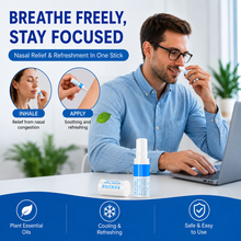 Load image into Gallery viewer, Nasal Inhaler Mint Nasal Essential Oil Menthol Inhaler Relieve Rhinitis Fatigue Artifact Refreshing Mint Aromatherapy Spray