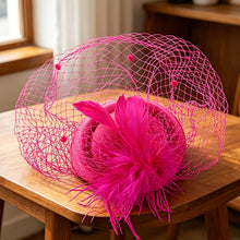 Load image into Gallery viewer, Women Hat Polka Dot Felt Mesh Hat Elegant Fashion Party Wedding Daily Decor Decorative Hair Accessories