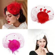 Load image into Gallery viewer, Women Hat Polka Dot Felt Mesh Hat Elegant Fashion Party Wedding Daily Decor Decorative Hair Accessories