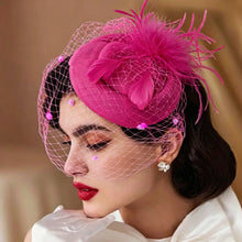 Load image into Gallery viewer, Women Hat Polka Dot Felt Mesh Hat Elegant Fashion Party Wedding Daily Decor Decorative Hair Accessories