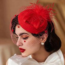 Load image into Gallery viewer, Women Hat Polka Dot Felt Mesh Hat Elegant Fashion Party Wedding Daily Decor Decorative Hair Accessories