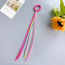 Load image into Gallery viewer, Colorful Elastic Hair Ties Elastic Hair Band With Wig Braid For Kids & Adults Fashion Sweet Daily Hair Accessories