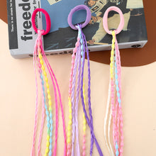 Load image into Gallery viewer, Colorful Elastic Hair Ties Elastic Hair Band With Wig Braid For Kids & Adults Fashion Sweet Daily Hair Accessories