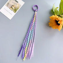 Load image into Gallery viewer, Colorful Elastic Hair Ties Elastic Hair Band With Wig Braid For Kids & Adults Fashion Sweet Daily Hair Accessories