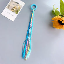 Load image into Gallery viewer, Colorful Elastic Hair Ties Elastic Hair Band With Wig Braid For Kids & Adults Fashion Sweet Daily Hair Accessories