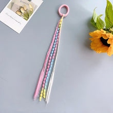 Load image into Gallery viewer, Colorful Elastic Hair Ties Elastic Hair Band With Wig Braid For Kids & Adults Fashion Sweet Daily Hair Accessories