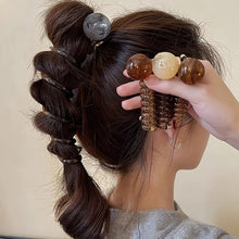 Load image into Gallery viewer, Korean Cute Retro Ball Design Elastic Hair Ties Elastic Hair Band Practical Ponytail Fixing Daliy Hair Accessories