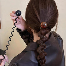 Load image into Gallery viewer, Korean Cute Retro Ball Design Elastic Hair Ties Elastic Hair Band Practical Ponytail Fixing Daliy Hair Accessories