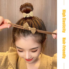 Load image into Gallery viewer, Korean Style High Elastic Hair Band Bow Hair Ties Seamless Ponytail Bun Hair Scrunchies Daily Hair Accessories