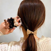 Load image into Gallery viewer, Korean Style High Elastic Hair Band Bow Hair Ties Seamless Ponytail Bun Hair Scrunchies Daily Hair Accessories