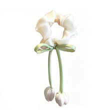 Load image into Gallery viewer, Japanese Korean Style Sweet Versatile Tulip Scrunchies Handmade High Grade Hair Ties Ponytail Hair Accessories