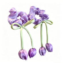 Load image into Gallery viewer, Japanese Korean Style Sweet Versatile Tulip Scrunchies Handmade High Grade Hair Ties Ponytail Hair Accessories