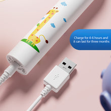 Load image into Gallery viewer, Soft-bristle Brush Clean Sonic Electric Toothbrush Cartoon Pattern for Kids with Replacement Tooth Brush Head Toothbrush