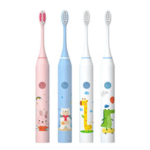 Load image into Gallery viewer, Soft-bristle Brush Clean Sonic Electric Toothbrush Cartoon Pattern for Kids with Replacement Tooth Brush Head Toothbrush