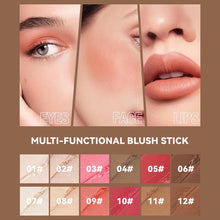 Load image into Gallery viewer, 12 Colors Blush Highlighter Contour Stick Cream Bronzer for Face Sculpting Natural Shadow Long Lasting Waterproof Blendable Contour Makeup