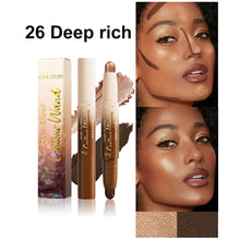 Load image into Gallery viewer, 2 in 1 Contour Stick Cream Highlighter Matte Bronzer Face Makeup Double End Concealer Nose Shadow Long Lasting Waterproof