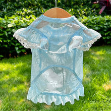 Load image into Gallery viewer, Summer Thin Mesh Pet Clothes Bow Flying Sleeve Shirt Hoodie Anti Mosquito Anti Shedding Costume Clothes For Small Dogs Puppy Kitten