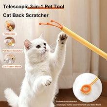 Load image into Gallery viewer, 2 In 1 Retractable Double Sided Cat Teaser Wand Multifunctional Massage Scratcher Interactive Pet Toy For Kittens