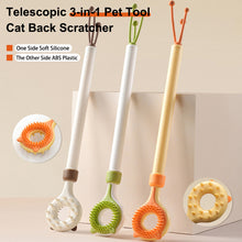 Load image into Gallery viewer, 2 In 1 Retractable Double Sided Cat Teaser Wand Multifunctional Massage Scratcher Interactive Pet Toy For Kittens