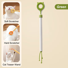 Load image into Gallery viewer, 2 In 1 Retractable Double Sided Cat Teaser Wand Multifunctional Massage Scratcher Interactive Pet Toy For Kittens