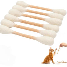 Load image into Gallery viewer, 6Pcs Giant Cotton Swab Shaped Catnip Cat Toy Durable Chewing Teething Dental Rope Interactive Kitten Play Accessory
