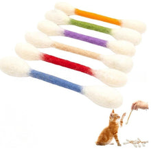 Load image into Gallery viewer, 6Pcs Giant Cotton Swab Shaped Catnip Cat Toy Durable Chewing Teething Dental Rope Interactive Kitten Play Accessory