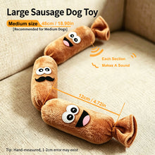 Load image into Gallery viewer, Simulated Sausage Plush Squeaky Dog Toy BB Sound Bite Resistant Teeth Grinding Chew Toy For Puppy Boredom Relief