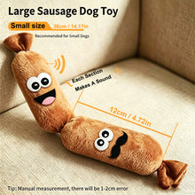 Load image into Gallery viewer, Simulated Sausage Plush Squeaky Dog Toy BB Sound Bite Resistant Teeth Grinding Chew Toy For Puppy Boredom Relief