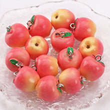 Load image into Gallery viewer, 5Pcs Simulation 3D Apple Fruit Resin Loose Beads DIY Handmade Bracelet Necklace Phone Charm Craft Supplies