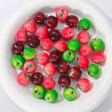 Load image into Gallery viewer, 5Pcs Simulation 3D Apple Fruit Resin Loose Beads DIY Handmade Bracelet Necklace Phone Charm Craft Supplies