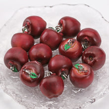 Load image into Gallery viewer, 5Pcs Simulation 3D Apple Fruit Resin Loose Beads DIY Handmade Bracelet Necklace Phone Charm Craft Supplies