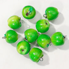 Load image into Gallery viewer, 5Pcs Simulation 3D Apple Fruit Resin Loose Beads DIY Handmade Bracelet Necklace Phone Charm Craft Supplies