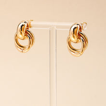 Load image into Gallery viewer, Stainless Steel Knot Hoop Drop Earrings Multi-Layer Round Twist Earrings Gold Silver Punk Daily Jewelry Gift For Women